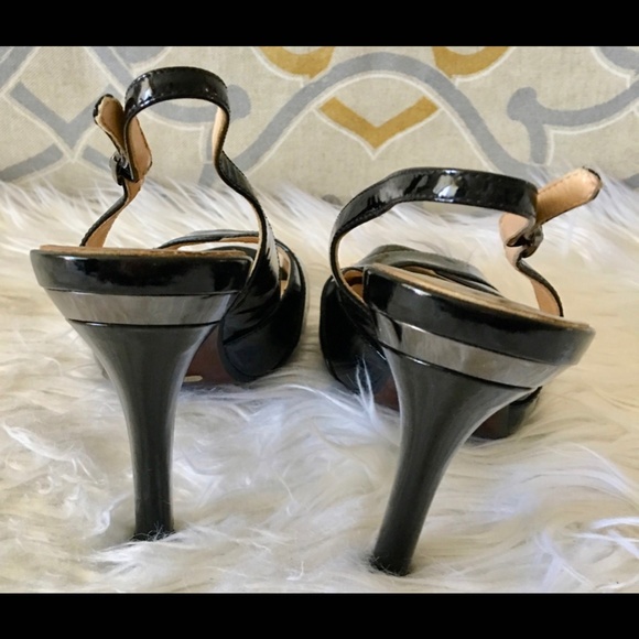 Cole Haan + Nike Air Open Toe Black Patent Leather - Picture 8 of 12